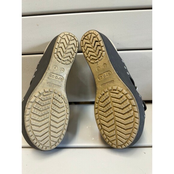 Crocs Women's Brown Cobbler Wedge Platform Double Strap Buckle Comfy Slides 9 - Picture 7 of 7